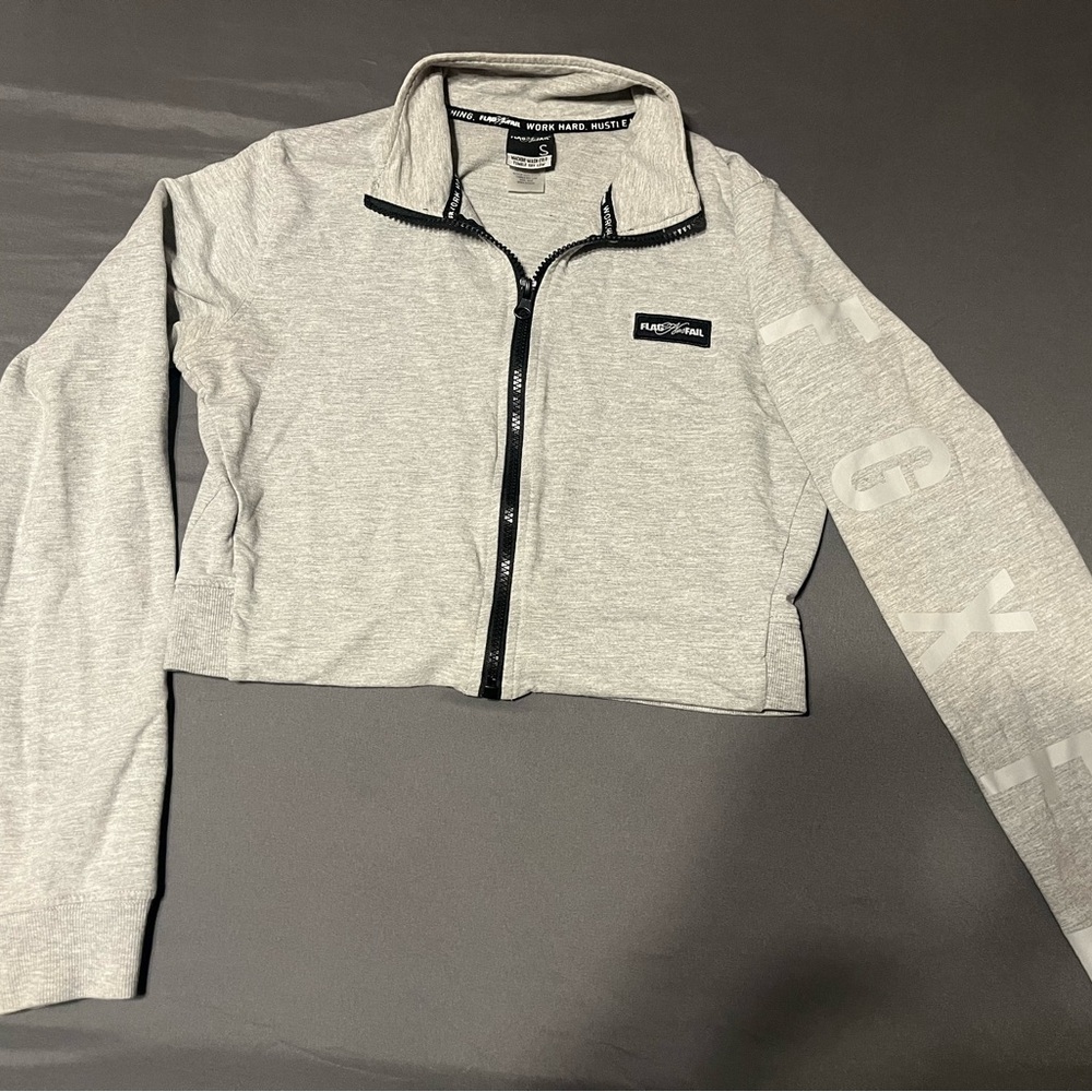 Flag Nor Fail crop track jacket